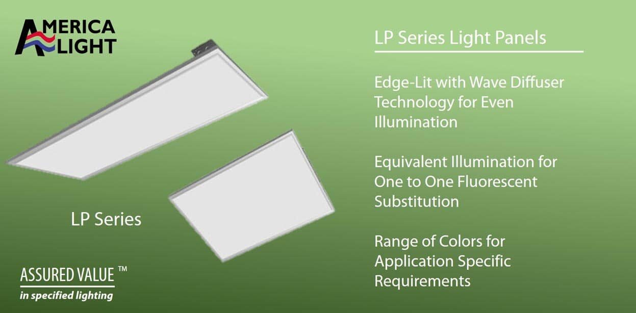LP Series light panels: edge-lit with wave diffuser technology